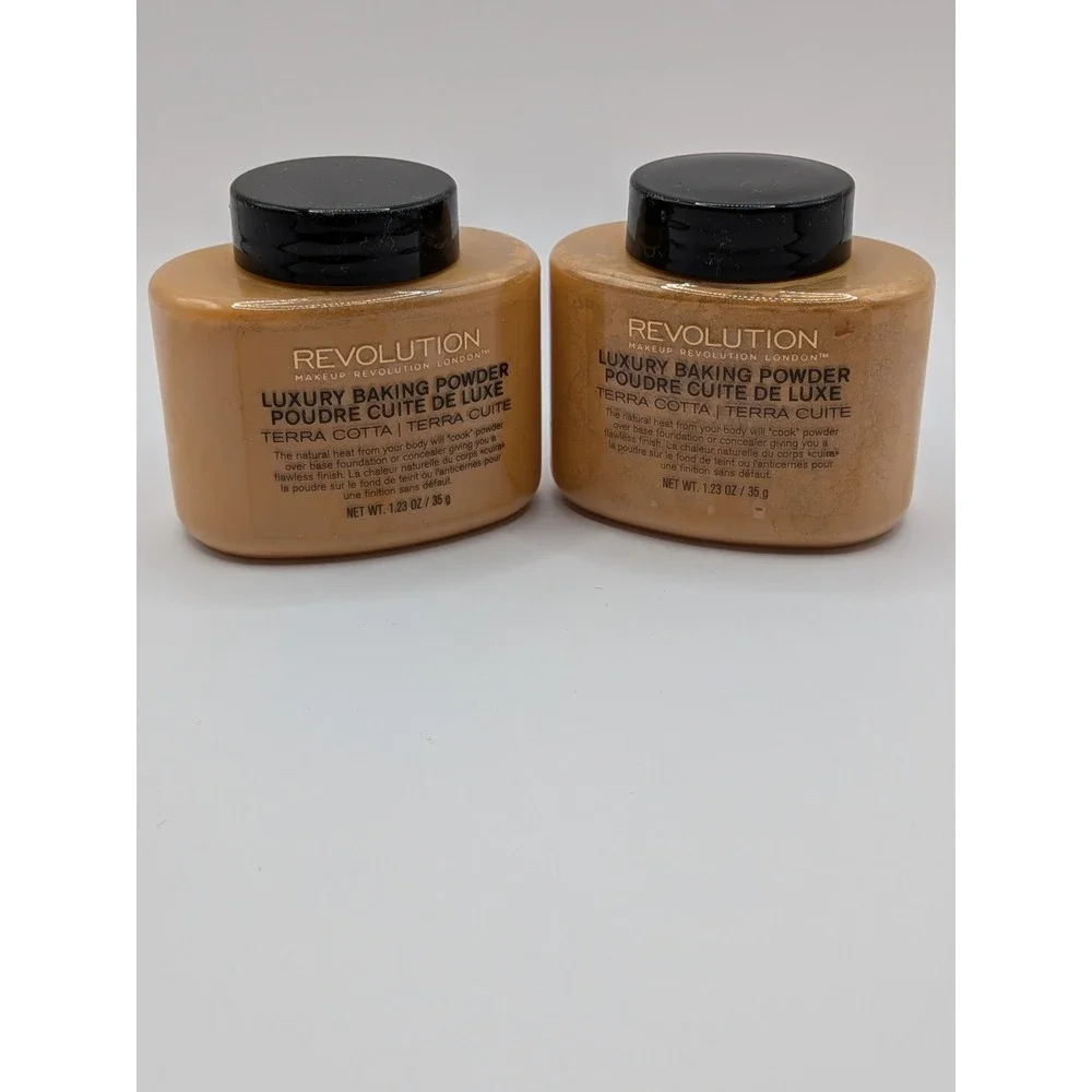 Makeup Revolution Luxury Baking Powder Terra Cotta 1.23oz 35g Set of 2 New